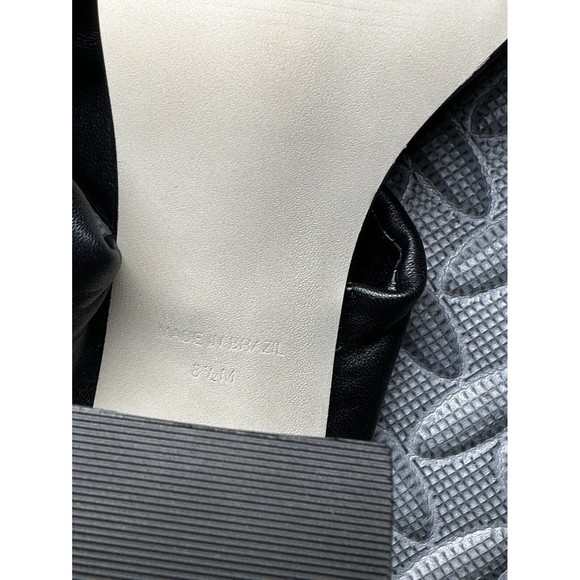 Steve Madden Teriann Black Women’s Leather Square open toe 4" heel sandal 8.5 M - Picture 10 of 10